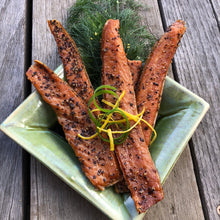 Load image into Gallery viewer, Smoked Wild Alaskan Salmon – Garlic Pepper Strips